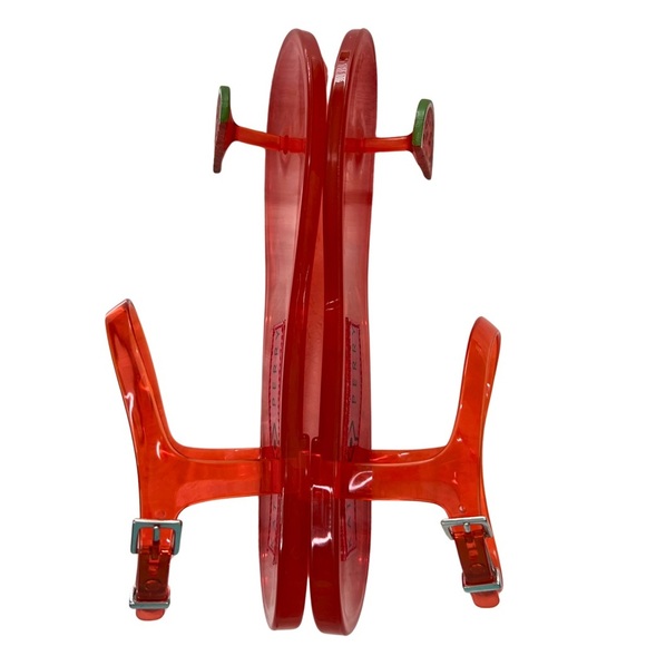 KATY PERRY Sandals The Geli Watermelon Buckle Ankle Strap Flat Jelly Shoes Red 8 - Picture 12 of 17